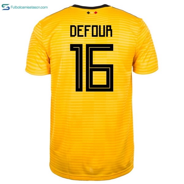 Camiseta Belgica 2ª Defour 2018 Amarillo